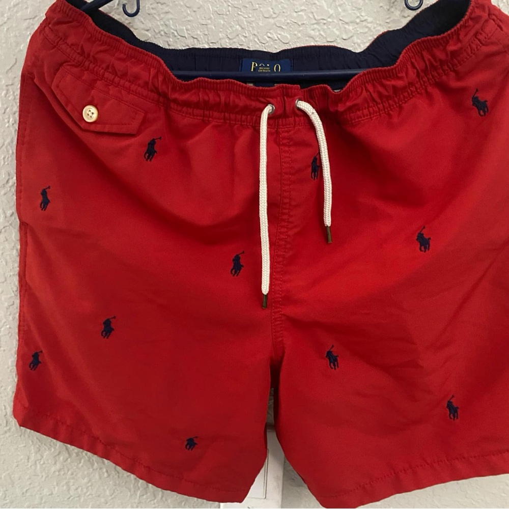 Polo by Ralph Lauren Red Swim Shorts